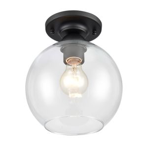 Astoria 7.75'' Wide 1-Light Semi Flush Mount - Matte Black 3