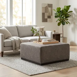 SHAWWIND GRAY OTTOMAN 18 (IN) 4