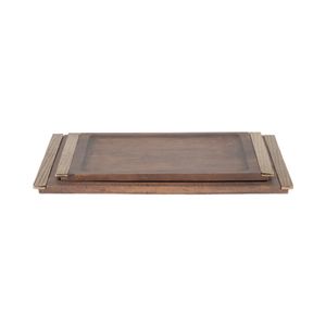 ALDENTON SET OF 2 BROWN TRAY 1 (IN) 6