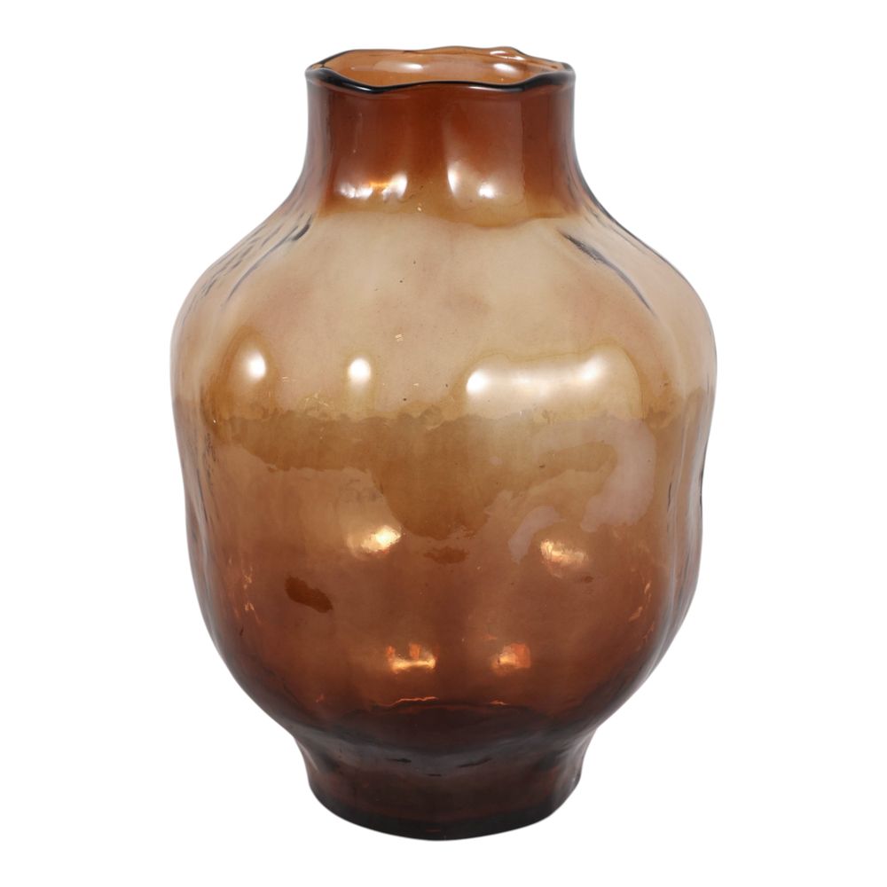 SARAHCLIFF BROWN GLASS VASE 11 (IN)