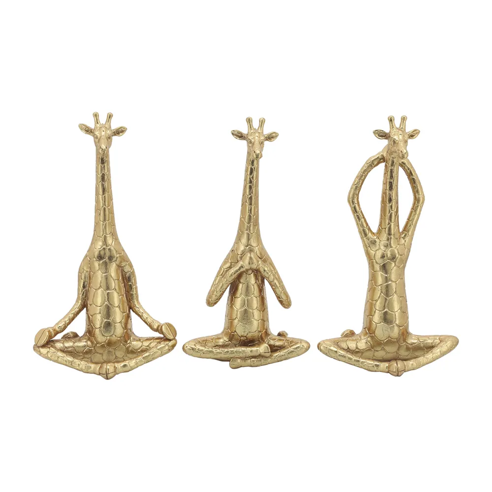 DRAPERWOOD SET OF 3 GOLD DECOR 12 (IN)
