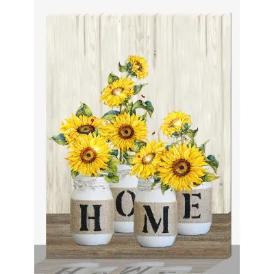 Sunflower Home Canvas Print 12x16in
