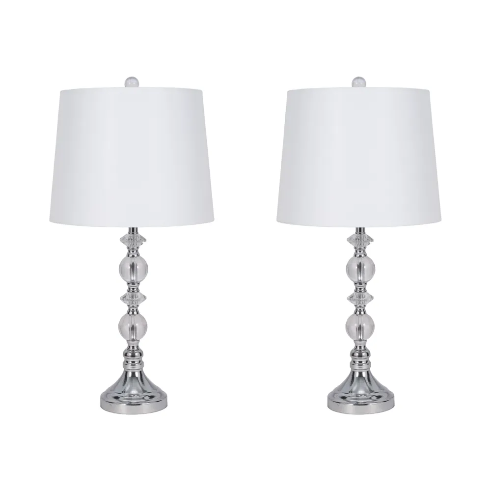 FARGOGATE SET OF 2 SILVER LAMPS 26 (IN)