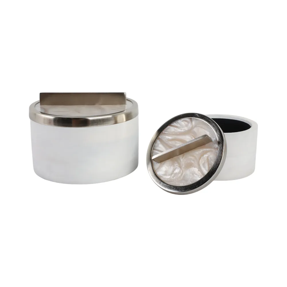 CHATHAMWORTH SET OF 2 WHITE BOXES 6 (IN)