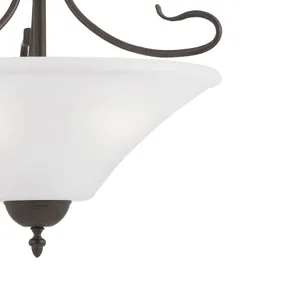 Elipse 19'' Wide 3-Light Semi Flush Mount - Painted Bronze 4