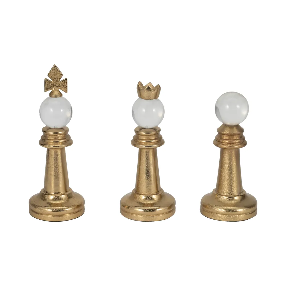 BRYNSTONE SET OF 3 GOLD DECOR 10 (IN)