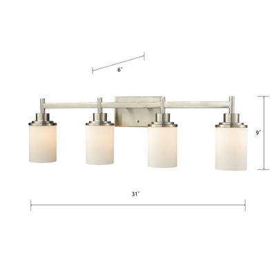 Belmar 31″ Wide 4-Light Vanity Light - Brushed Nickel