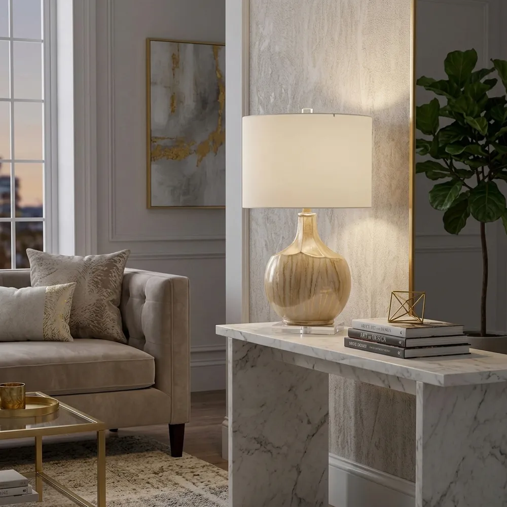 ASHERBURN GOLD LAMP 32 (IN)