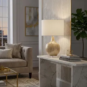ASHERBURN GOLD LAMP 32 (IN) 10