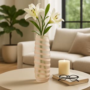 SAMSONWICK IVORY GLASS VASE 13 (IN) 11