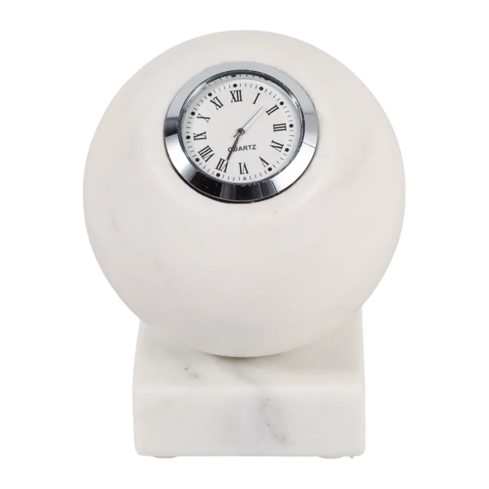 RUEWOOD WHITE CLOCK 6 (IN)