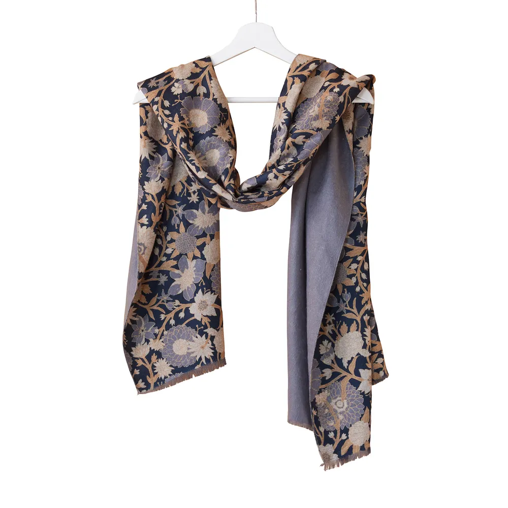 Capri Black Reversible Wrap Scarf