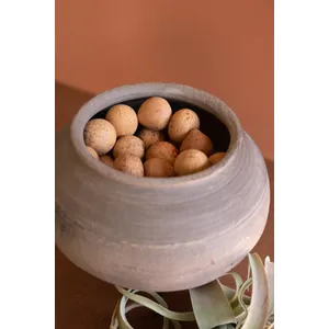 Black Clay Urn on an Iron Stand 2