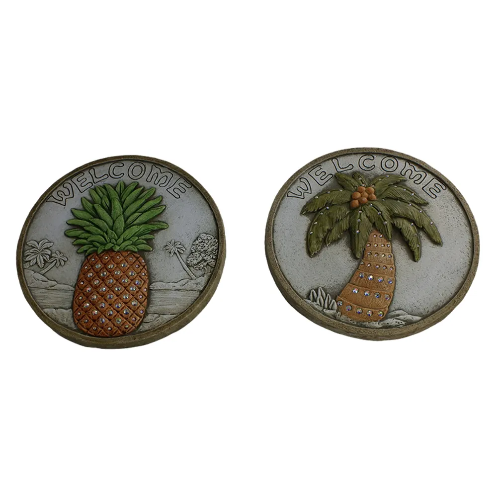 9-3/4" WELCOME STEPPING STONE 2-ASST