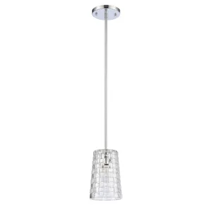 Lightweave 5.5″ Wide 1-Light Mini Pendant - Polished Nickel 2