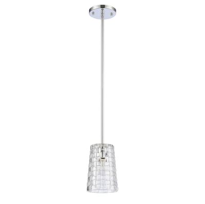 Lightweave 5.5″ Wide 1-Light Mini Pendant - Polished Nickel