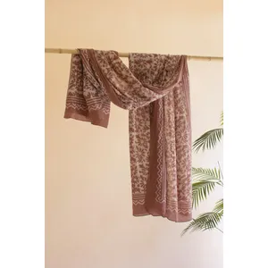 Set of 4 Mudblock-Printed Scarves 5