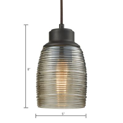 Muncie 5″ Wide 1-Light Mini Pendant - Oil Rubbed Bronze