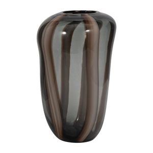 VALEBROOK BROWN GLASS VASE 13 (IN) 3