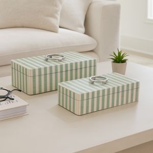 DECKERWORTH SET OF 2 GREEN BOXES 5 (IN) 13