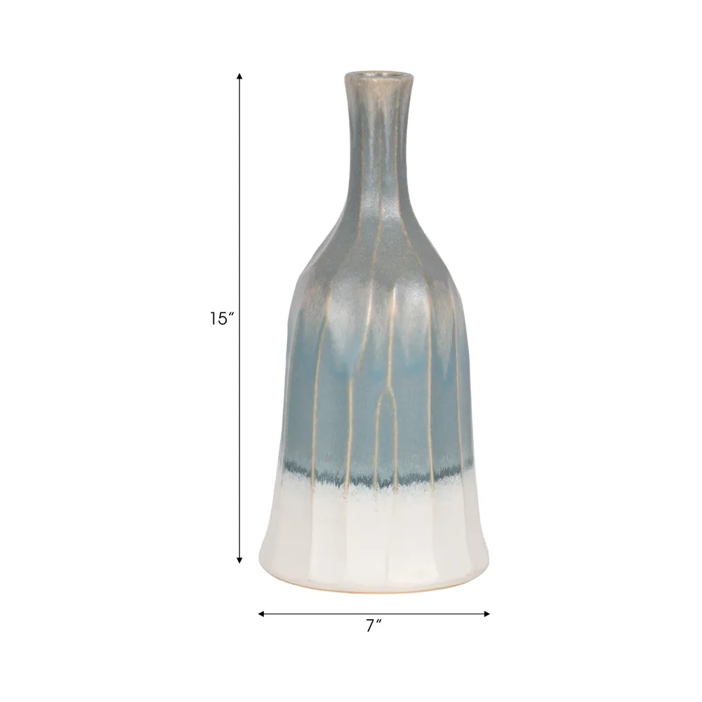 CARVERPORT BLUE VASE 15 (IN)