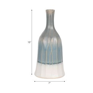 CARVERPORT BLUE VASE 15 (IN) 8