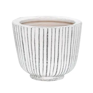 RIPLEYLAND SET OF 3 WHITE PLANTER 9 (IN) 4