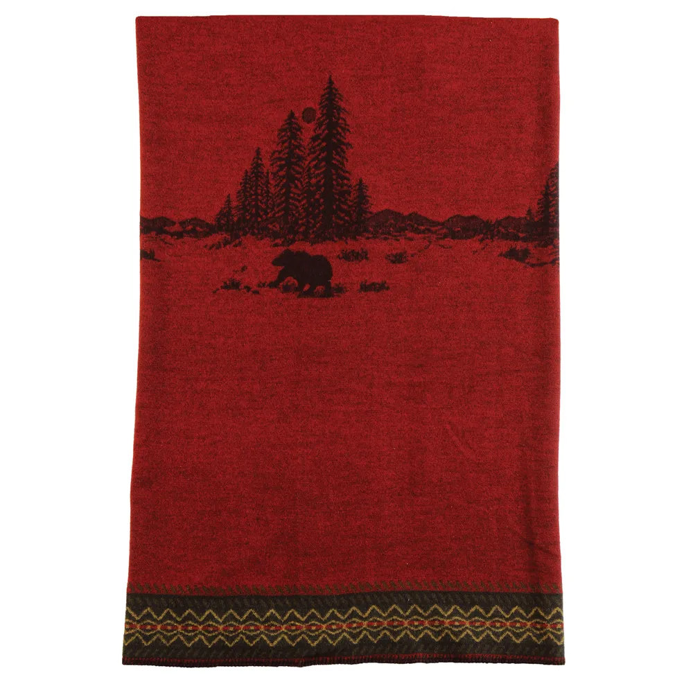 Wooded River Bear - Throw - 60x72