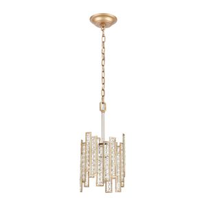 Equilibrium 8'' Wide 1-Light Mini Pendant - Matte Gold 2