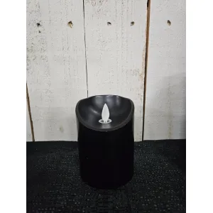 Black Moving Flame LED Candle 3x4in 2