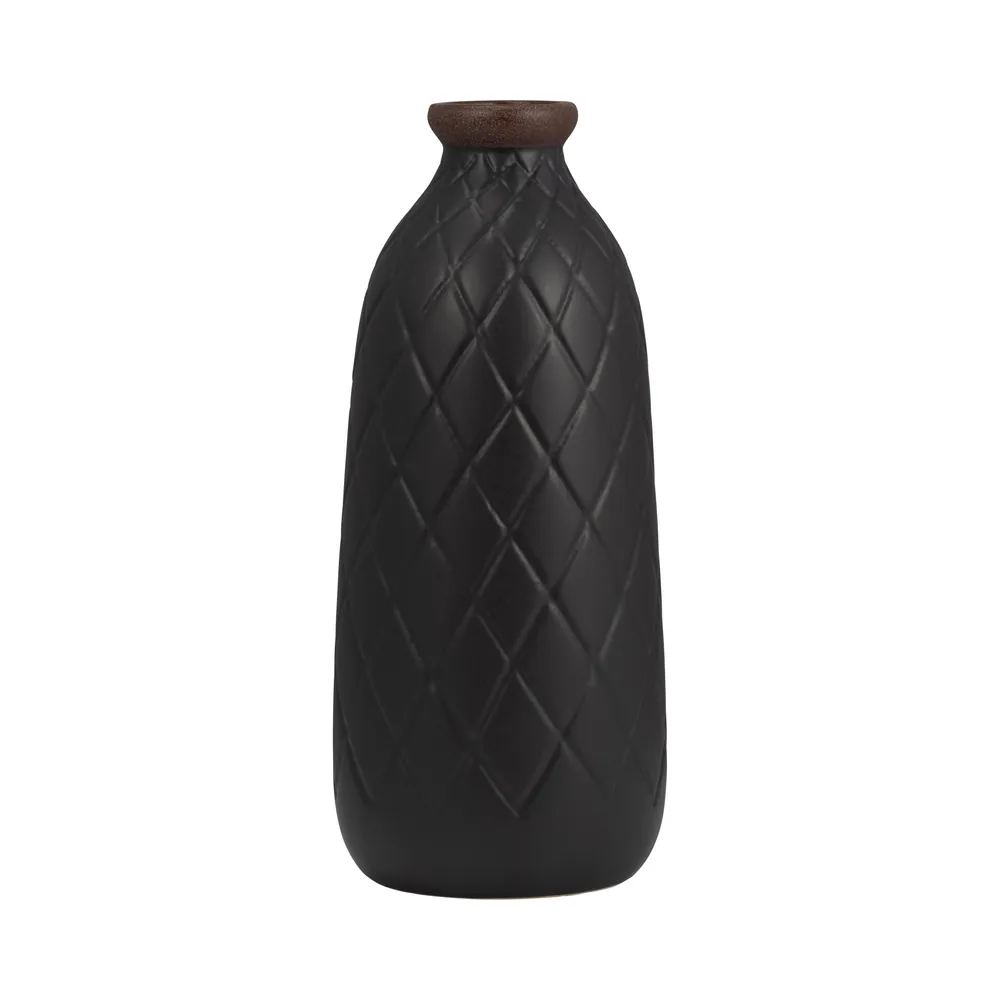 EMMONSFORD BLACK VASE 12 (IN)