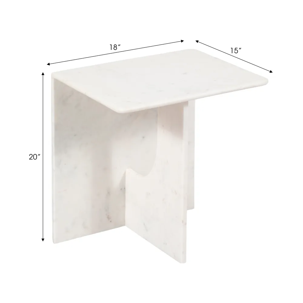 JENSENSIDE WHITE TABLE 20 (IN)