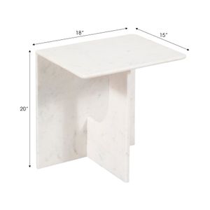 JENSENSIDE WHITE TABLE 20 (IN) 8