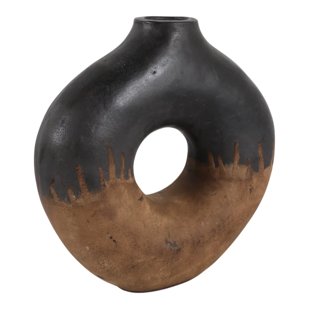 HANKPORT BLACK VASE 12 (IN)