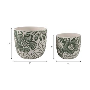 KAYEFORD SET OF 2 WHITE PLANTER 8 (IN) 9