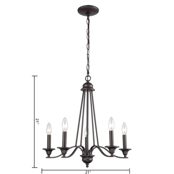 Farmington 21'' Wide 5-Light Chandelier - Oil Rubbed Bronze