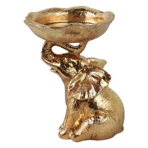 6X5" BOWL ON ELEPHANT TRUNK, GOLD 5