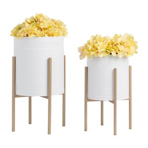 HAYFORDTON SET OF 2 WHITE PLANTER 23 (IN) 3