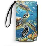 WRISTLET W ROPE STRAP & JUTE - WATERCOLOR TURTLES 1