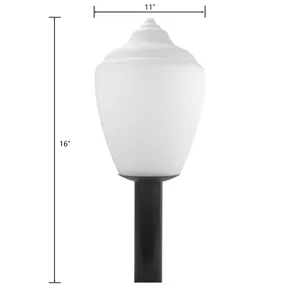 Etch 16'' High 1-Light Outdoor Post Light - Black 2