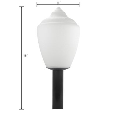 Etch 16″ High 1-Light Outdoor Post Light - Black