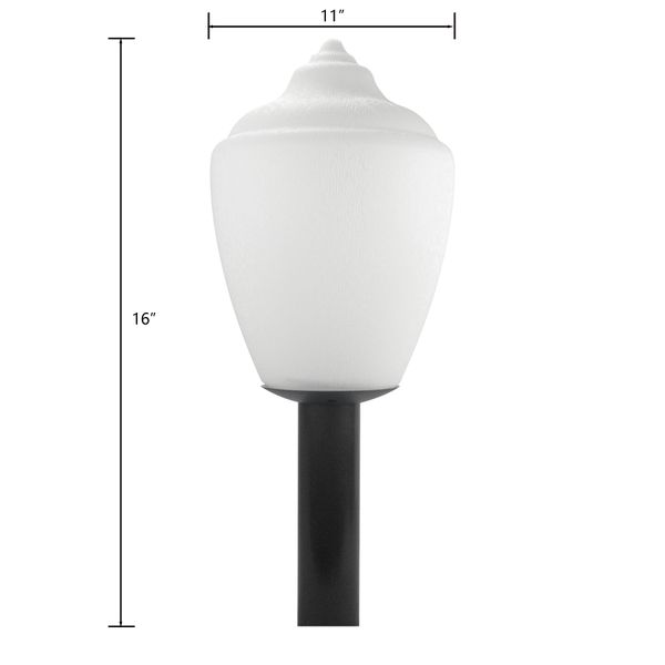 Etch 16'' High 1-Light Outdoor Post Light - Black