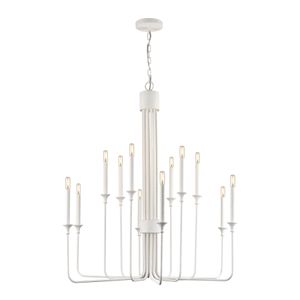 Edward 36'' Wide 12-Light Chandelier - Matte White 1