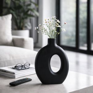 GRIFFINMOOR BLACK VASE 18 (IN) 12