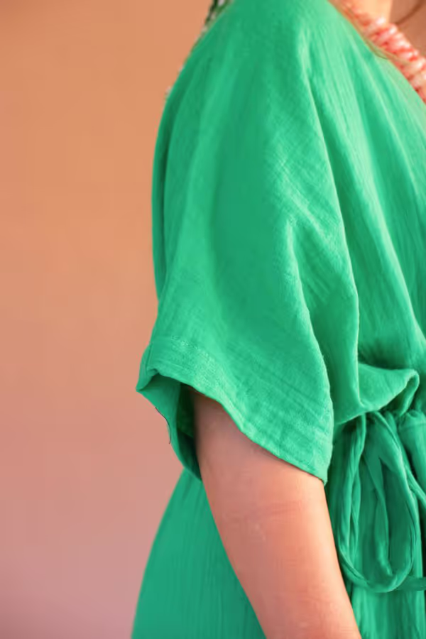 Jumper with Drawstring Waist / Kale
