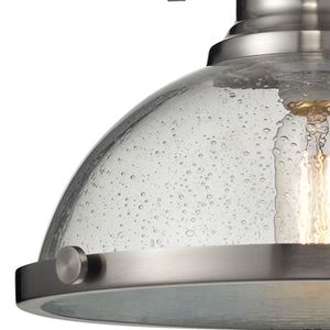 Chadwick 13'' Wide 1-Light Pendant - Satin Nickel with Clear 2