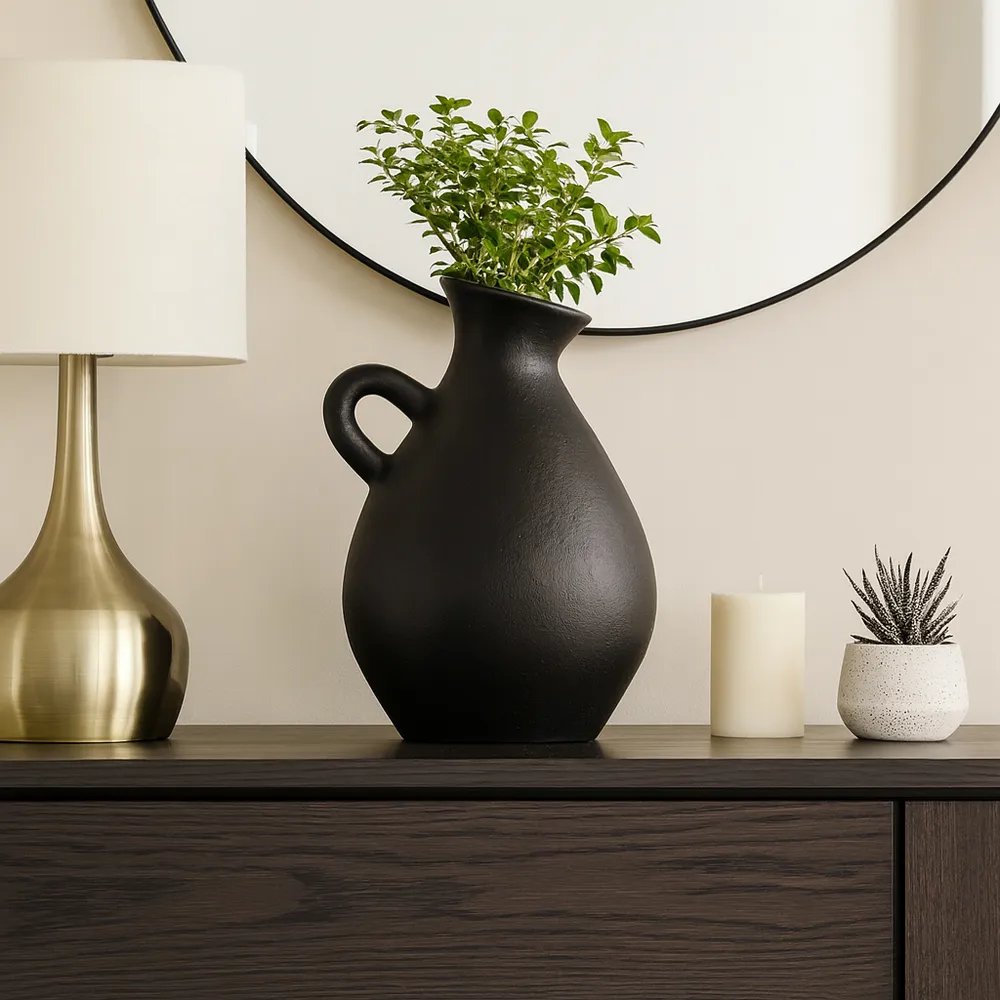 WESTONCLIFF BLACK VASE 18 (IN)