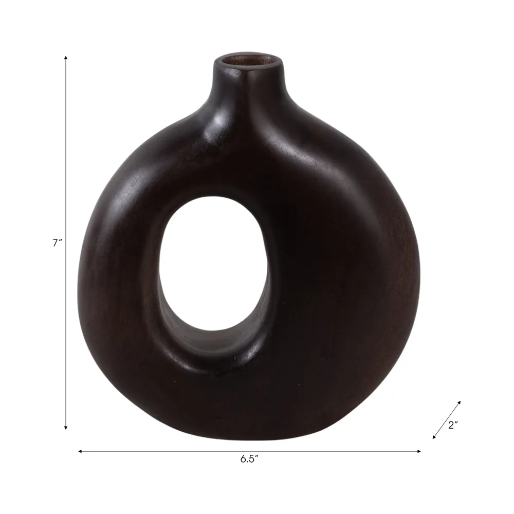 GRIFFINMOOR BROWN VASE 7 (IN)