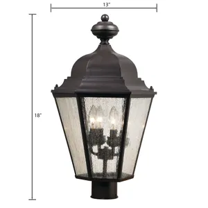 Cotswold 18'' High 4-Light Outdoor Post Light - Oil Rubbed Bronze 2