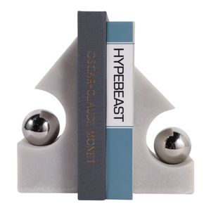 HAZENLAKE SET OF 2 WHITE BOOKENDS 10 (IN) 3